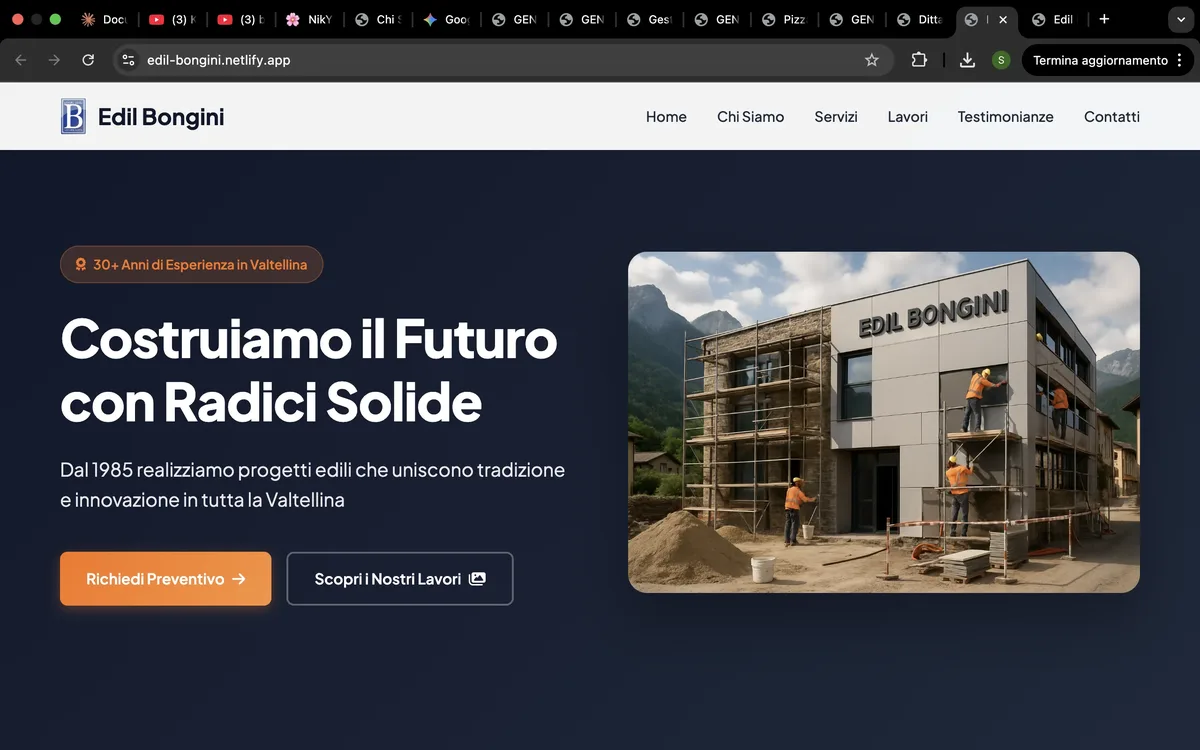 Edil Bongini - GENESIS AI Case Study Construction Website SEO