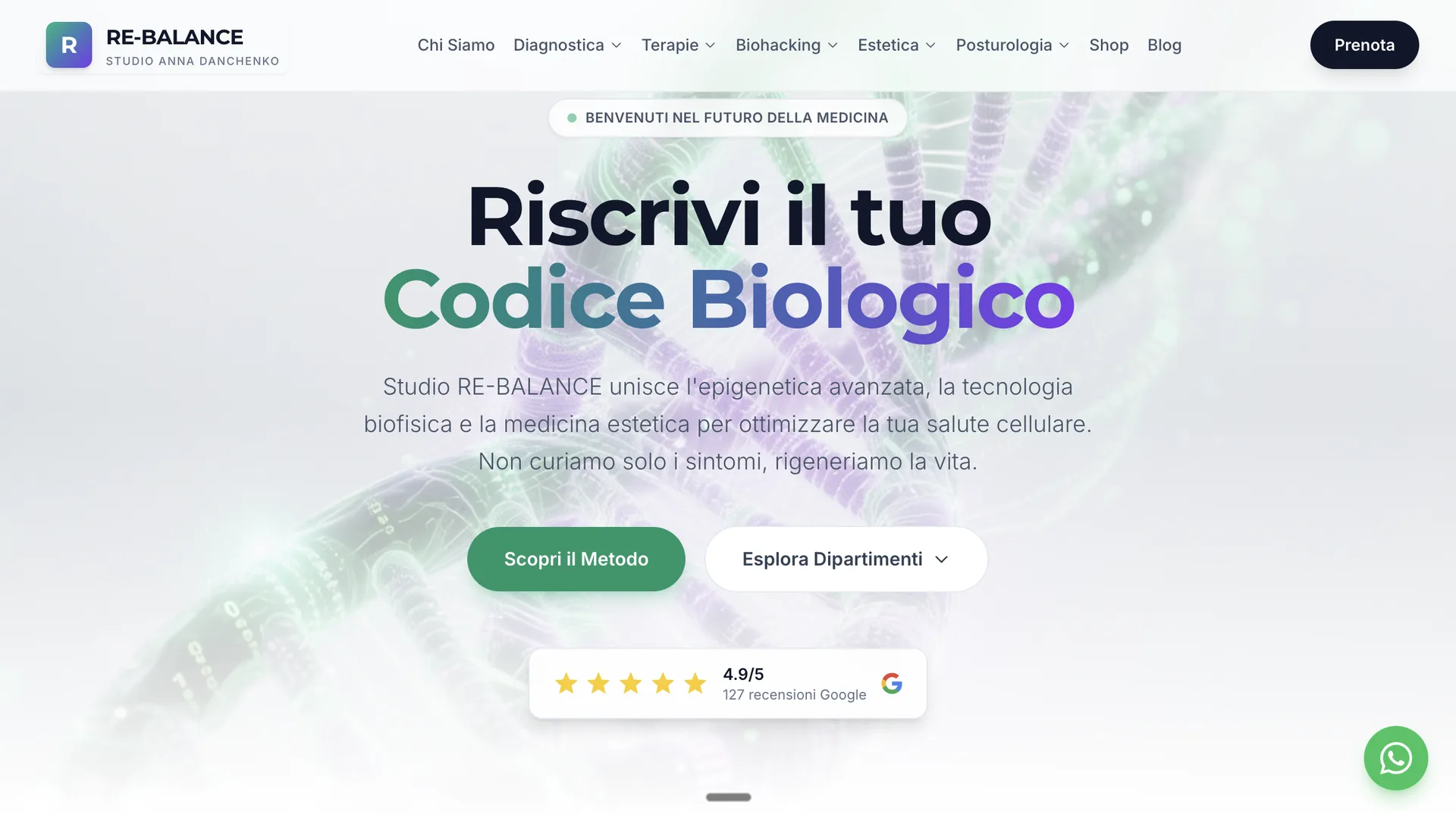 Rebalance Studio - Medicina Rigenerativa e Biohacking Valtellina - Case study GENESIS AI